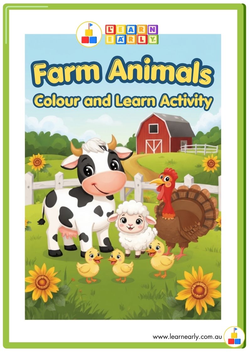 Farm Friends Early Learning Colouring and Fact Book