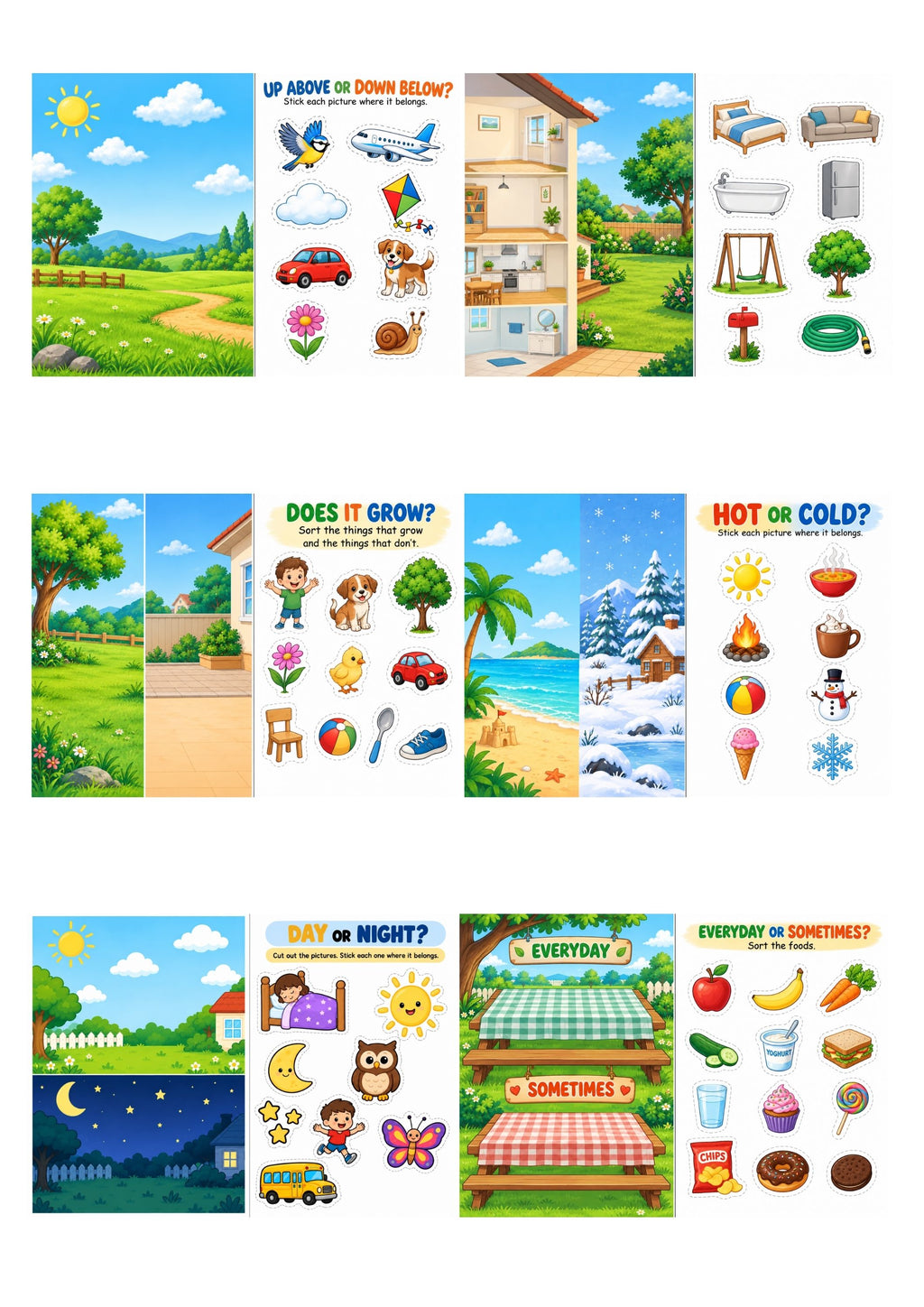 Stick, Sort & Learn — 15 Reusable Stick-On Activities
