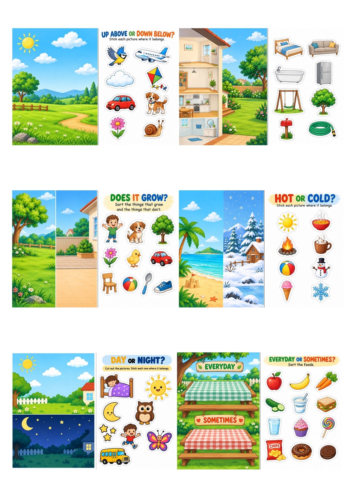 Stick, Sort & Learn — 15 Reusable Stick-On Activities