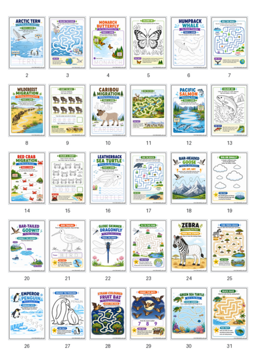 Amazing Animal Migration Printable Activity Pack