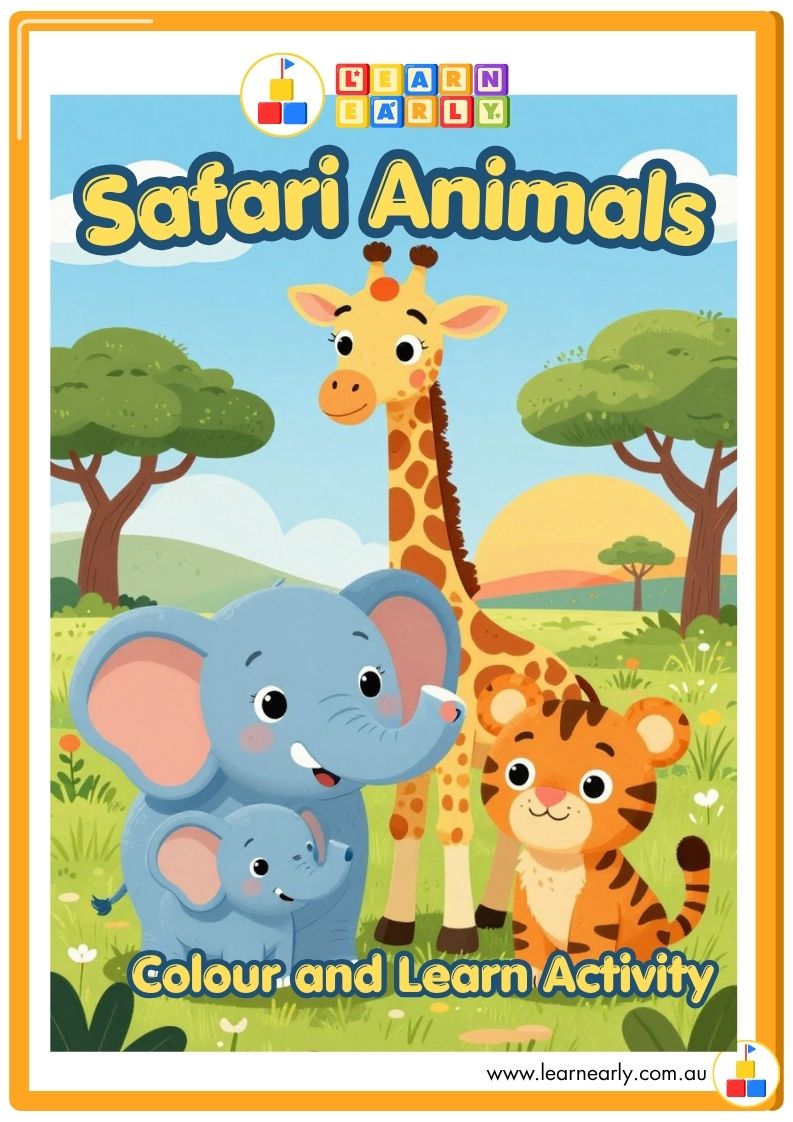 Safari Adventures Early Learning Colouring and Fact Book