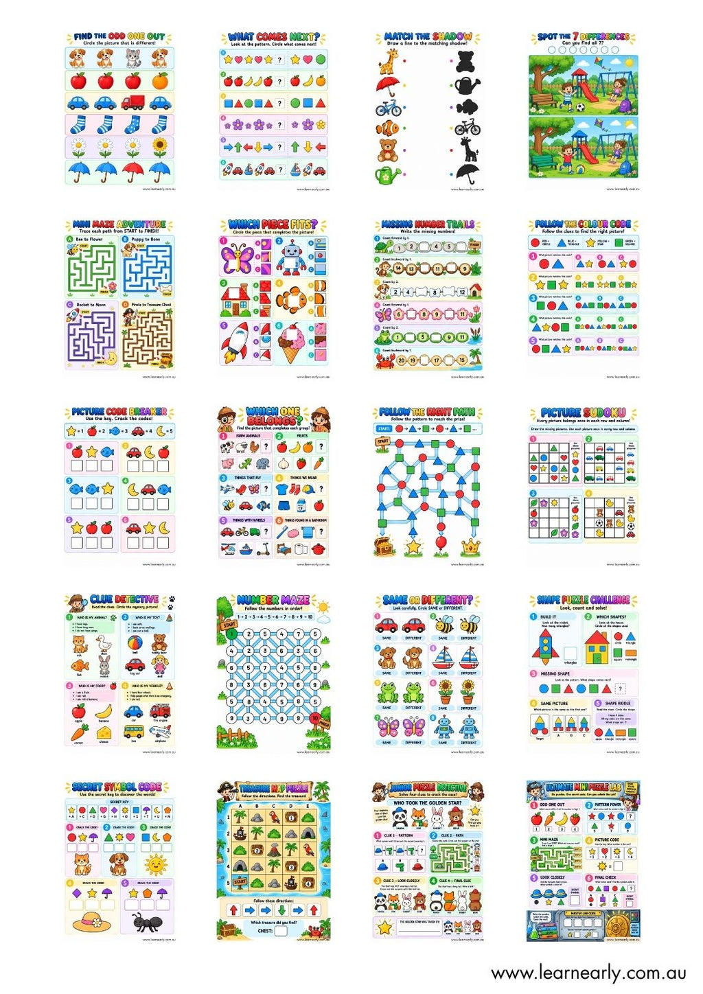 Puzzle Lab — Dry-Erase Puzzle Activity Pack | Ages 5–7