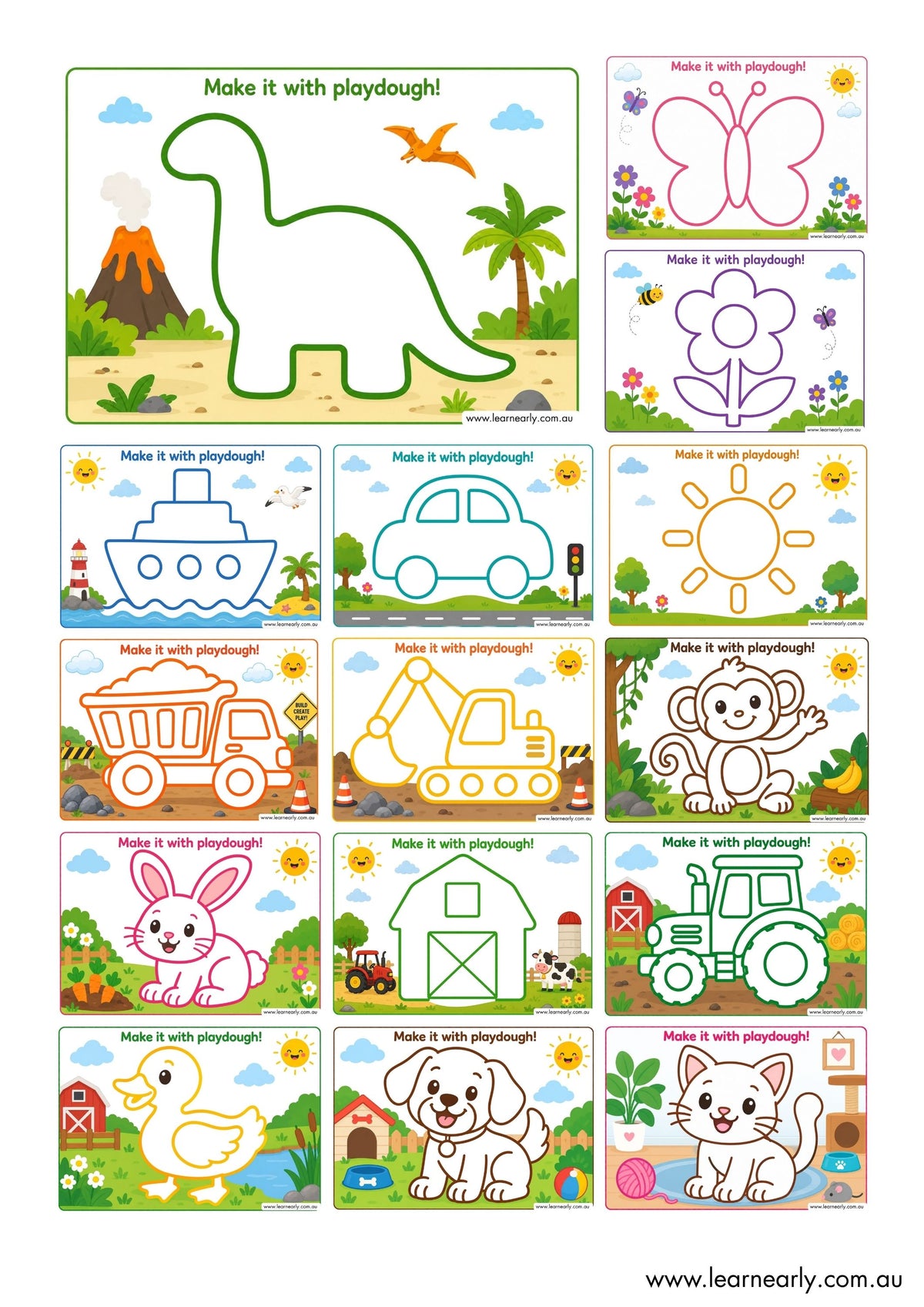 PLAYDOUGH PLAY & CREATE - Playdough Mats for Little Hands