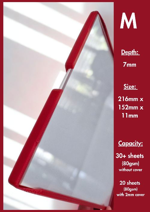 PaperTrap with a clear acrylic writing surface and interchangeable A5 activity sheets

